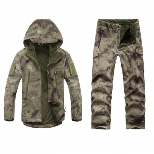 Winter Camouflage Set licht winterjas + broek