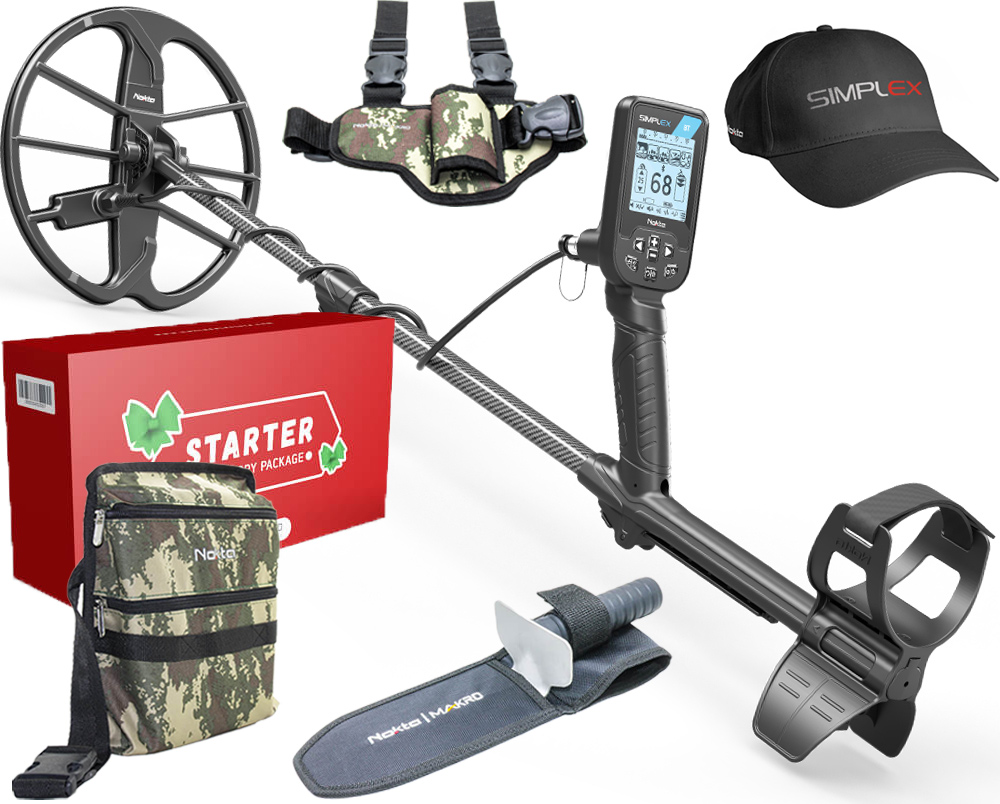 Nokta Simplex BT Metaaldetector met gratis Starter Accessory Package