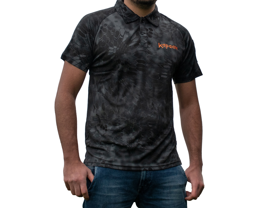 Kapaan polo / t-shirt zwart reptile XXL