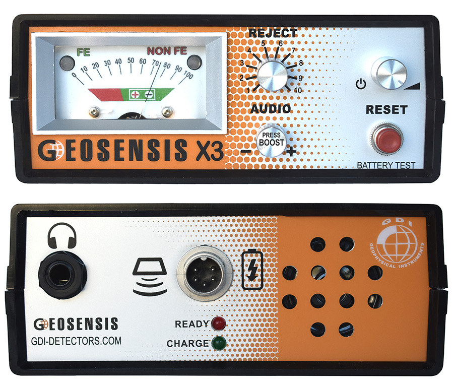 Geosensis X3 pulsinductie metaaldetector met ICON DATA logger