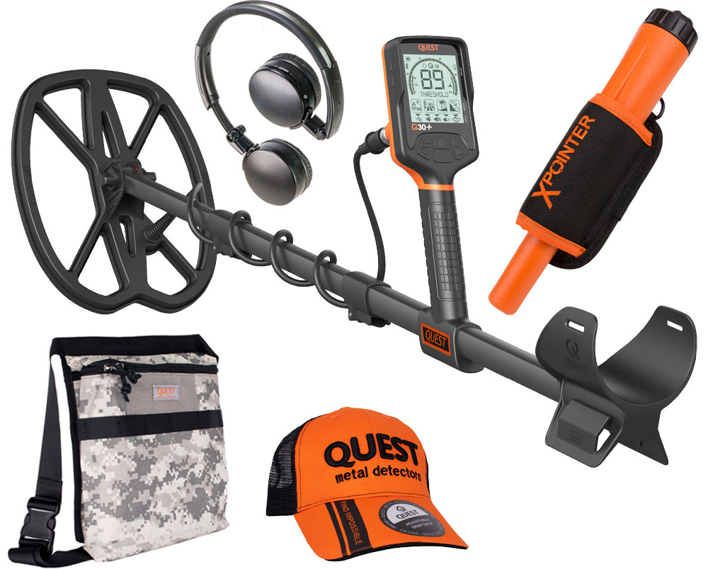 Quest Q30+ metaaldetector met gratis XPointer pinpointer
